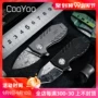 CooYoo cool friend Laser DT DD mini vòng cổ dao Damascus thép cắt ngoài trời cầm tay dao EDC - Công cụ Knift / công cụ đa mục đích dao đa năng bỏ túi