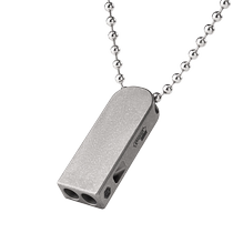 CooYoo double-tube titanium alloy necklace whistle outdoor rescue and survival high-frequency blast whistle KA25