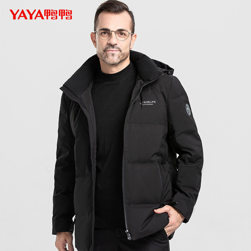 鸭鸭 21年冬季款 中老年爸爸装连帽羽绒服 天猫优惠券折后￥359包邮（￥599-240）多色可选