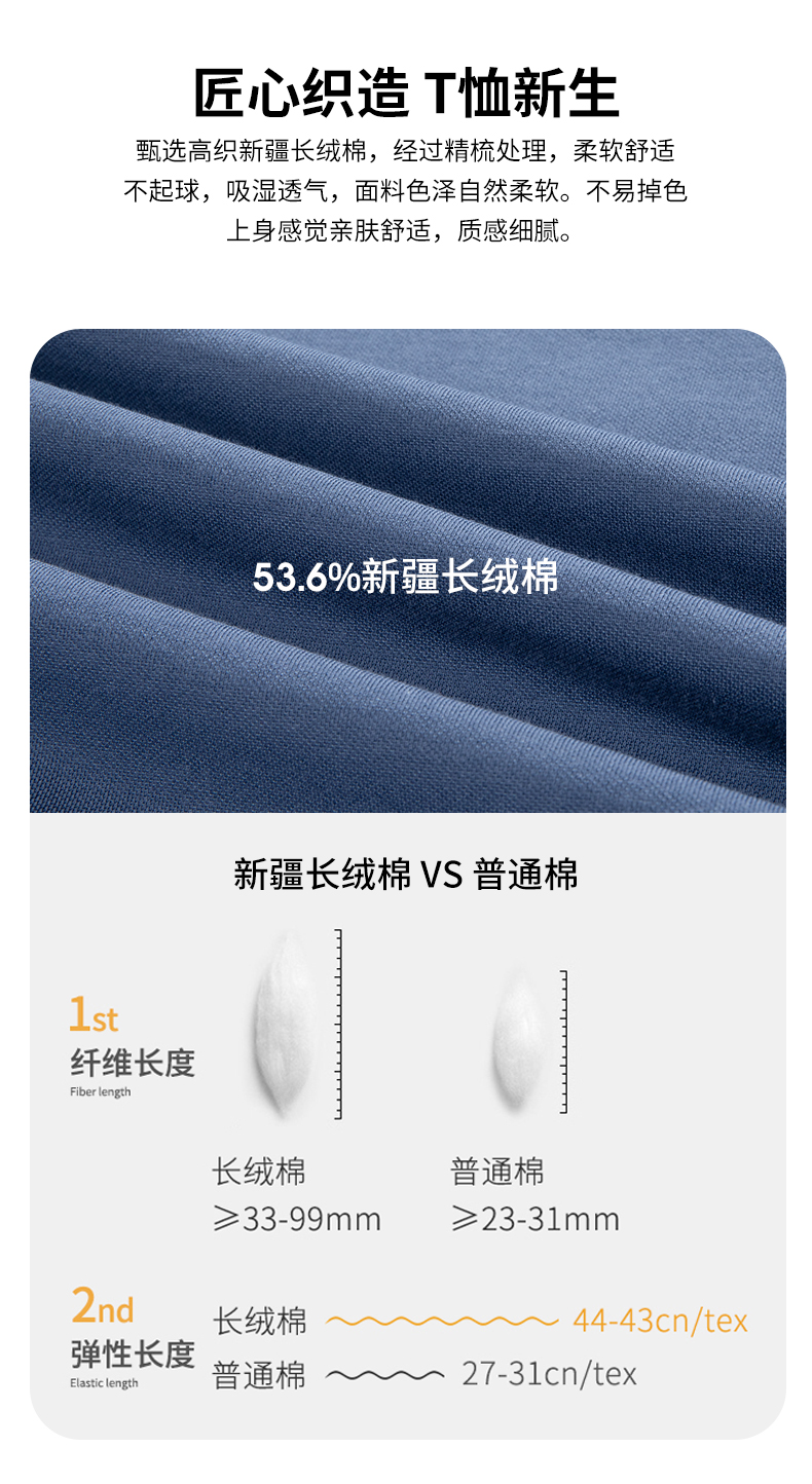 鸭鸭 男士 新疆长绒棉混纺 POLO衫 图5