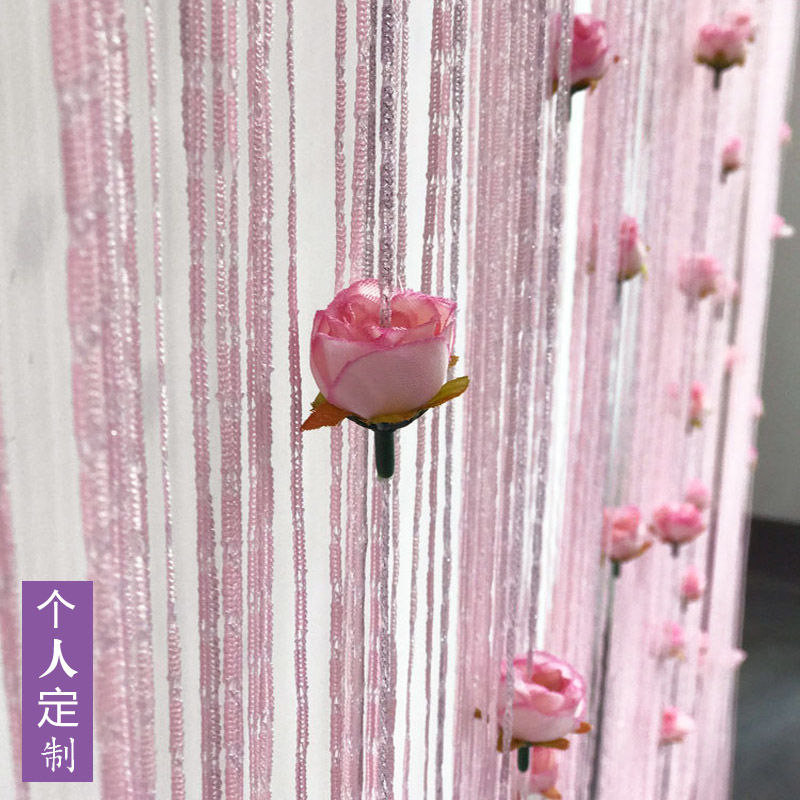 ROSE WIRE CORD CURTAIN DECORATION CURTAIN BEDROOM DOOR CURTAIN GLASS WINDOW BLINDS LIVING-ROOM CUBICLE ROOM CURTAIN BEAUTY SHOP XUAN-FREE STILETTO