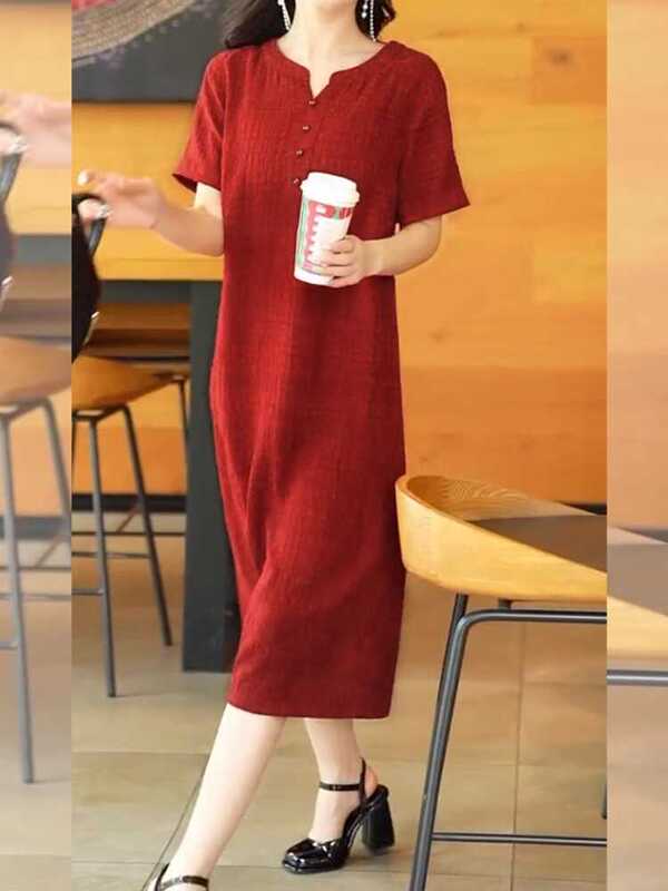 Special Offer: Summer New High-End Fashion Authentic Hangzhou Mulberry Silk Dress, Mid-Length Xiangyun Silk Skirt