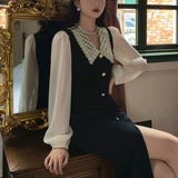 Осенняя ретро юбка, платье, коллекция 2022, в стиле Шанель