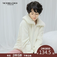 Bộ đồ ngủ nhung san hô của VICTORIACOCO top đơn nữ flannel áo ấm đệm TP102 pijama nữ