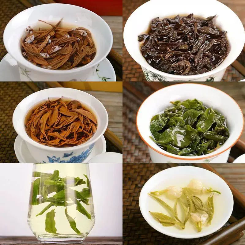 Красный чай Jin Jun Mei, чай Tieguanyin, зелёный чай, жасминовый чай, чай Лапсанг Сошонг, красный (чёрный) чай, улун Da Hong Pao
