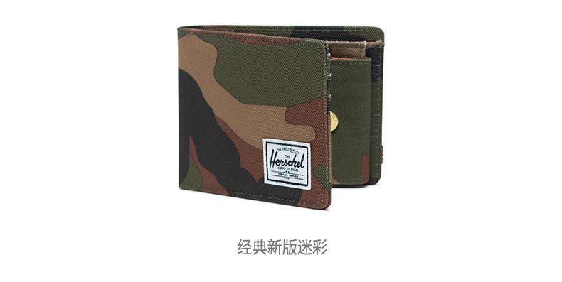 Herschel Cung cấp Roy + Đồng xu ngắn chống trộm ví nam và nữ đoạn ngắn thương hiệu thủy triều nhỏ - Ví tiền ví da nam hàng hiệu