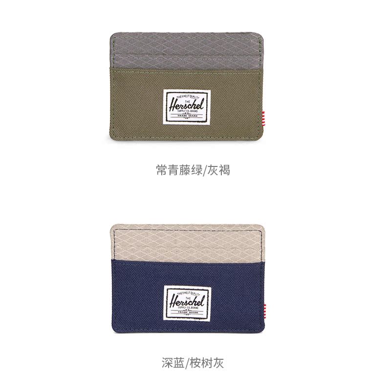 HerschelSupply Charlie Fashion Thẻ ngắn Chủ thẻ Thẻ đa khe 10360 ví tiền nữ