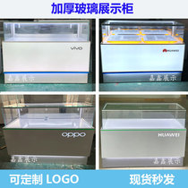 Mobile phone counter second-hand mobile phone VIVO Huawei oppo glory Apple curved corner front door glass display cabinet