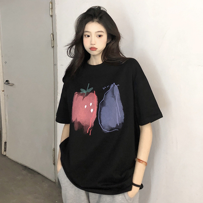 taobao agent Summer T-shirt, jacket, plus size, 2022 collection, cotton, with short sleeve