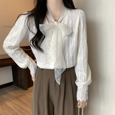 taobao agent Demi-season shirt, long-sleeve, jacket, plus size, french style, western style, trend of season, V-neckline