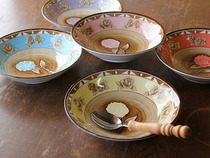 Japan Import Meinrich Burger Rose Bowl Shallow Bowl Pull Noodles Bowl Salad Bowl of soup Bowl Bowl Baby Accessories Bowl Home container