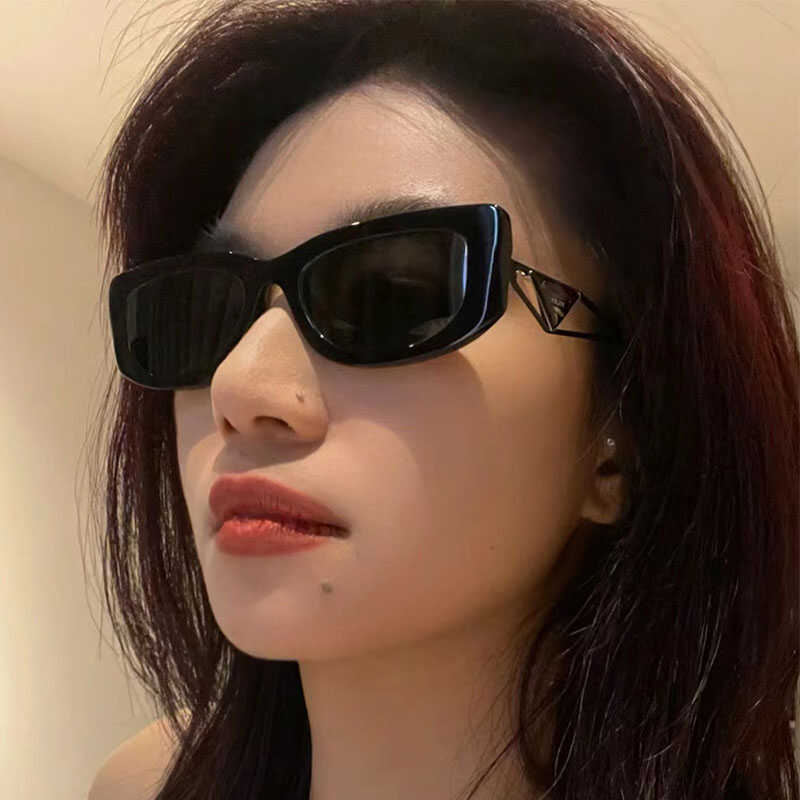 Yang Chaoyue and Zhao Lusi's Same Style Sunglasses, Internet Celebrity Spr14Y Rectangular Hollow Triangle Logo Uv Protection Sunglasses