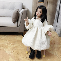 Spring Autumn New Kinder Girl Dress Girl Dress Lantern Sleeve Cake Dress CUHK Kid Gown Princess Dress