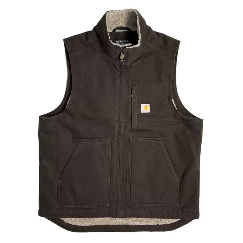 Пуховый утеплённый жилет из канваса Carhartt 104277 основной линии, плюс бархатный тёплый жилет