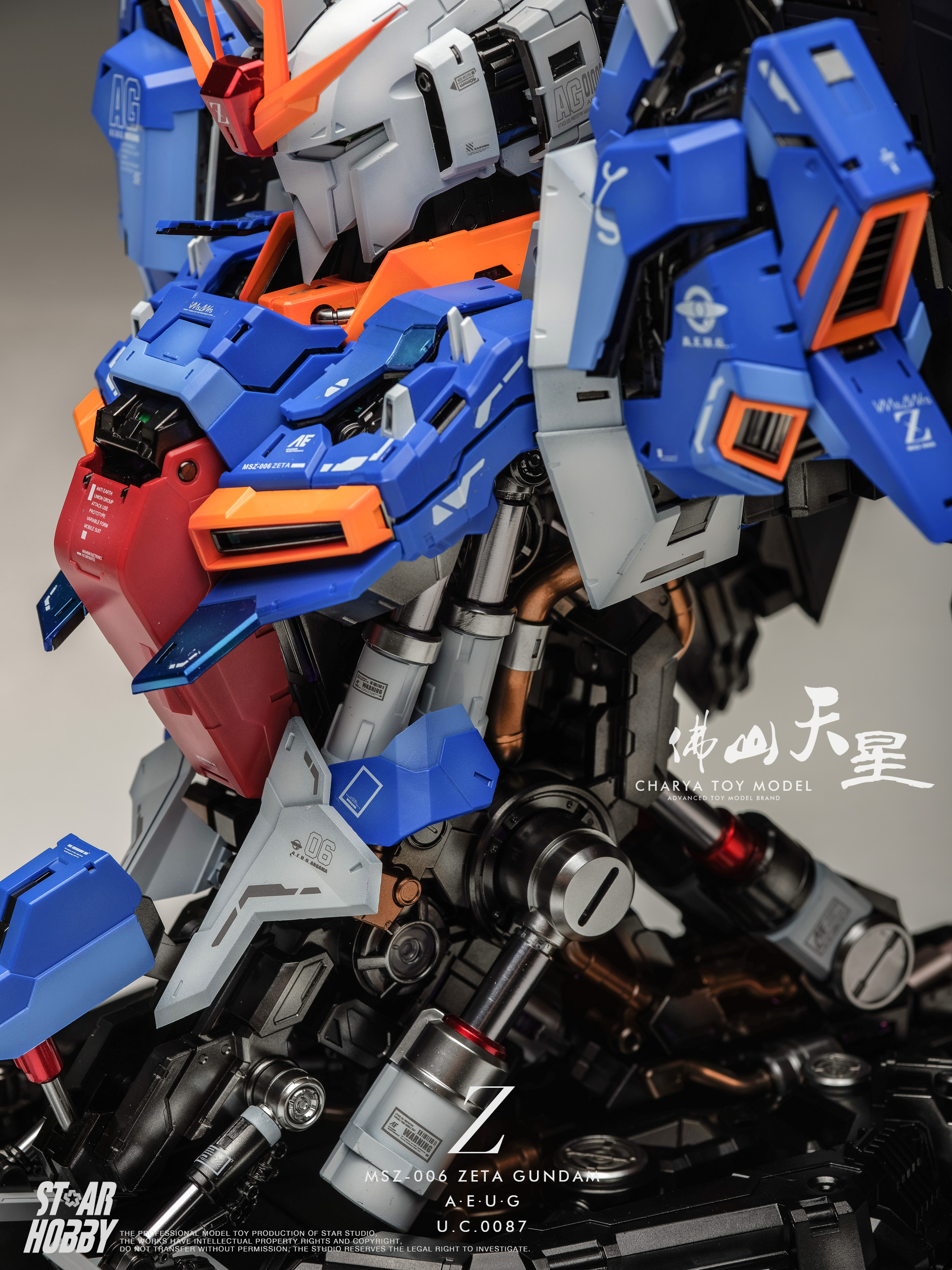 Mô hình chế biến sao đúc Yihui Z Gundam Bust MAX Kim loại nội thất phun - Gundam / Mech Model / Robot / Transformers mô hình gundam trung quốc