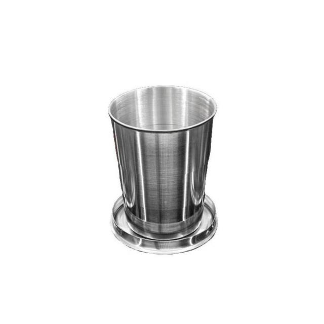 304 Stainless Steel Foldable Water Cup, Portable High Temperature Resistant Telescopic Compression Cup, Outdoor Travel Camping Drinking Cup