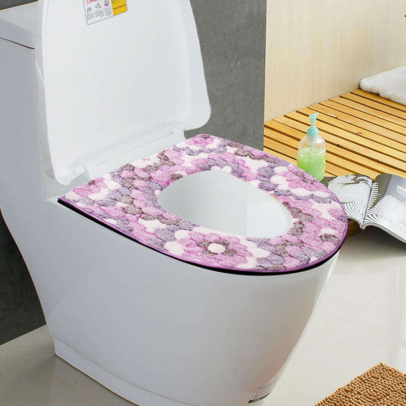 Toilet seat warm coral velvet toilet seat cover Toilet bowl paste universal toilet seat toilet pad Waterproof toilet seat cushion