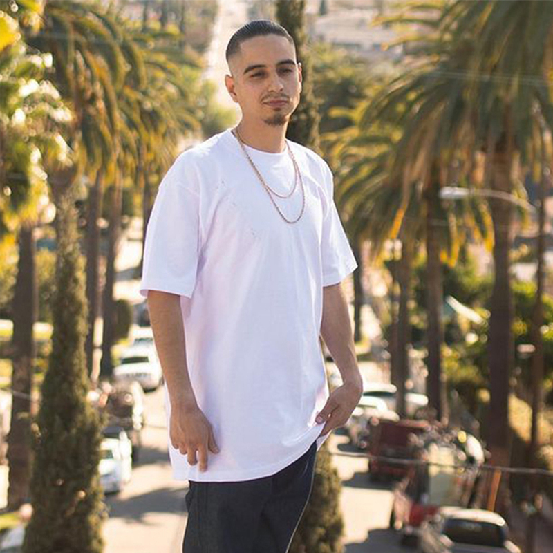 Shakawear American-Style T-Shirt, Hip-Hop Loose Fit, Heavy Weight, Small Neckline, West Coast Solid Color Base Shirt, Short-Sleeve T-Shirt for Men