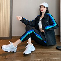 Boomer Sportswear Suit Woman 2022 Autumn Winter New Korean version Fried Street Fashion Long Sleeve Sweatshirt Casual Pants Two Sets