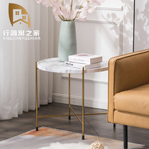 Nordic light luxury side table Bedside small round table Next to sofa Small coffee table Living room corner side table Round table side cabinet