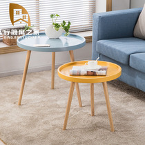 Nordic small coffee table Sofa corner small round table Simple modern creative mini small apartment living room Simple balcony