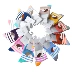 Vớ trẻ em của Tangram mùa xuân và mùa thu và mùa đông Những chàng trai và cô gái mới trong những đôi tất dày của học sinh
