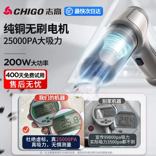 Беспроводной портативный маленький пылесос для автомобиля с зарядкой для домашнего использования, высокая мощность