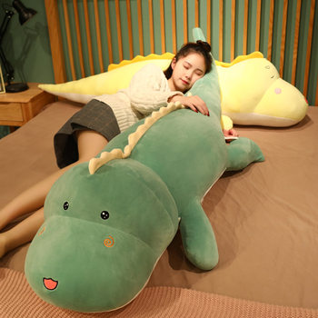 Cute Dinosaur Plush Toy Doll Pillow for Sleeping, Large Stuffed Animal for Hugging, Birthday Gift for Girls