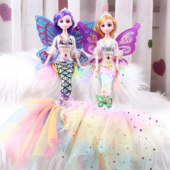 New Mermaid Princess Doll Children's Set Realistic Large Toy Children's Day Girls' Birthday Gift