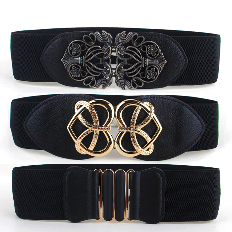 Free Shipping Women's Versatile Elastic Decorative Wide Waist Belt for Dresses, Simple Elastic Belt, Trendy