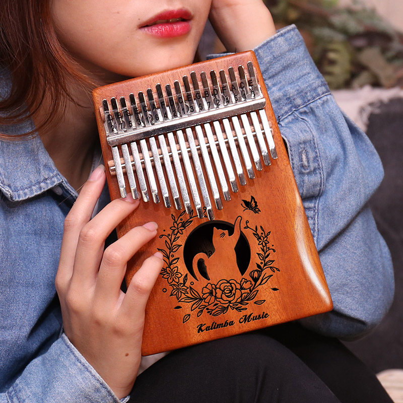 Kalimba Thumb Piano 17 Tones Kalin Beginner Introduction Kabalinm Finger Piano Kalibba 21 Musical Instrument