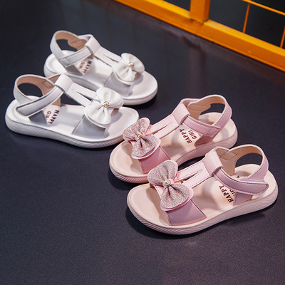 2020新款时尚公主儿童防滑软底凉鞋