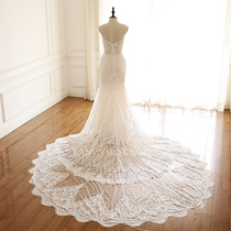 Phantom Delight - New European Style Slip ZipPer Lace Slim Slim Delicate Long Trail Ceremony Fishtail Main Wedding Dress