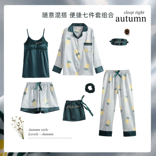 Летняя пижама, шелковый лонгслив, тонкий комплект, эффект подтяжки, коллекция 2021