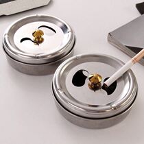European stainless steel rotatable windproof ashtray bar bar Internet cafe office meeting study bedroom ashtray