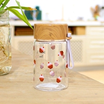 Water glasses Women net red models 2021 new summer glass cups with cover portable small capacity good looking mini heat resistant cups