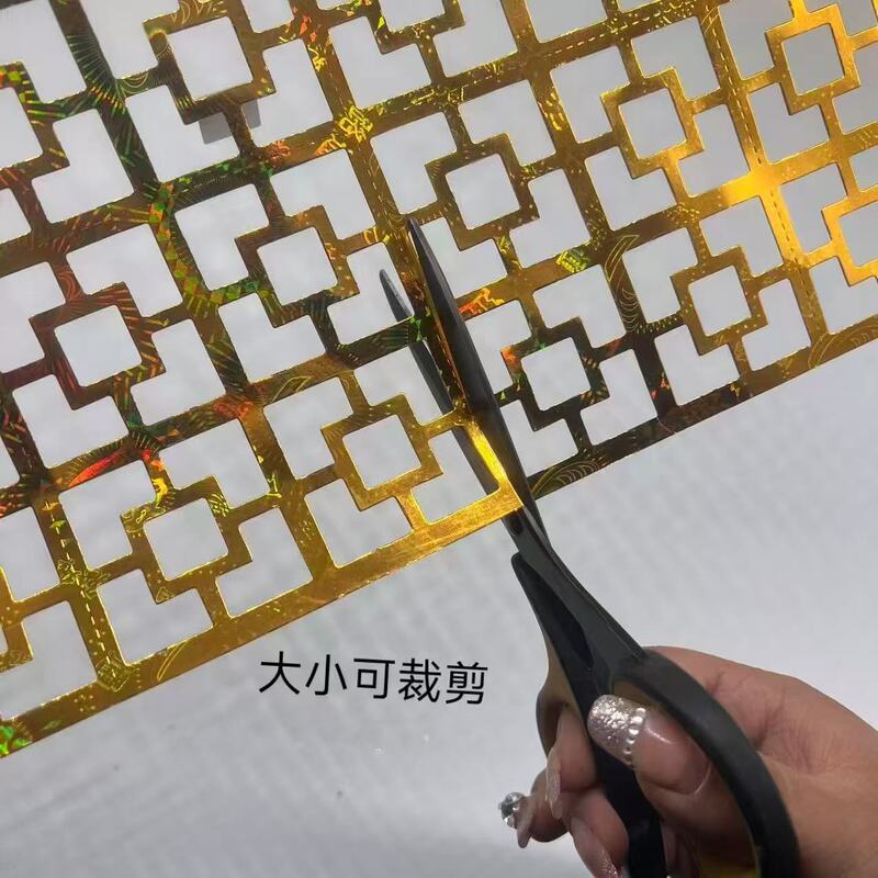 Handmade Paper Crafts Use Thickened Laser White Card for Windows, DIY Handmade Origami House Window Accessories Materials