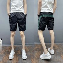 Summer mens five-point overalls youth Korean version of Joker slim spirit guy casual shorts student Middle pants