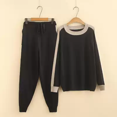 Middle-aged and elderly women's mother 2021 new autumn mother suit fat mother loose belly belly foreign style two-piece set