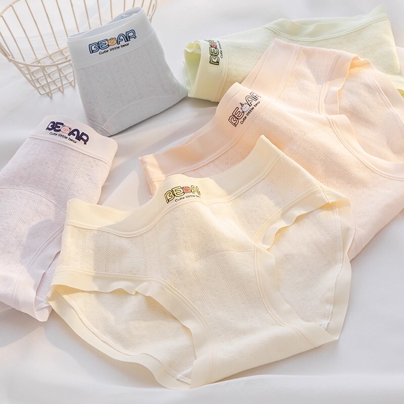 Japanese Girls' Underwear, Pure Cotton, Antibacterial Triangle Briefs, Summer Thin Style, for Girls, Older Children, Middle and High School Students, Mid-Waist