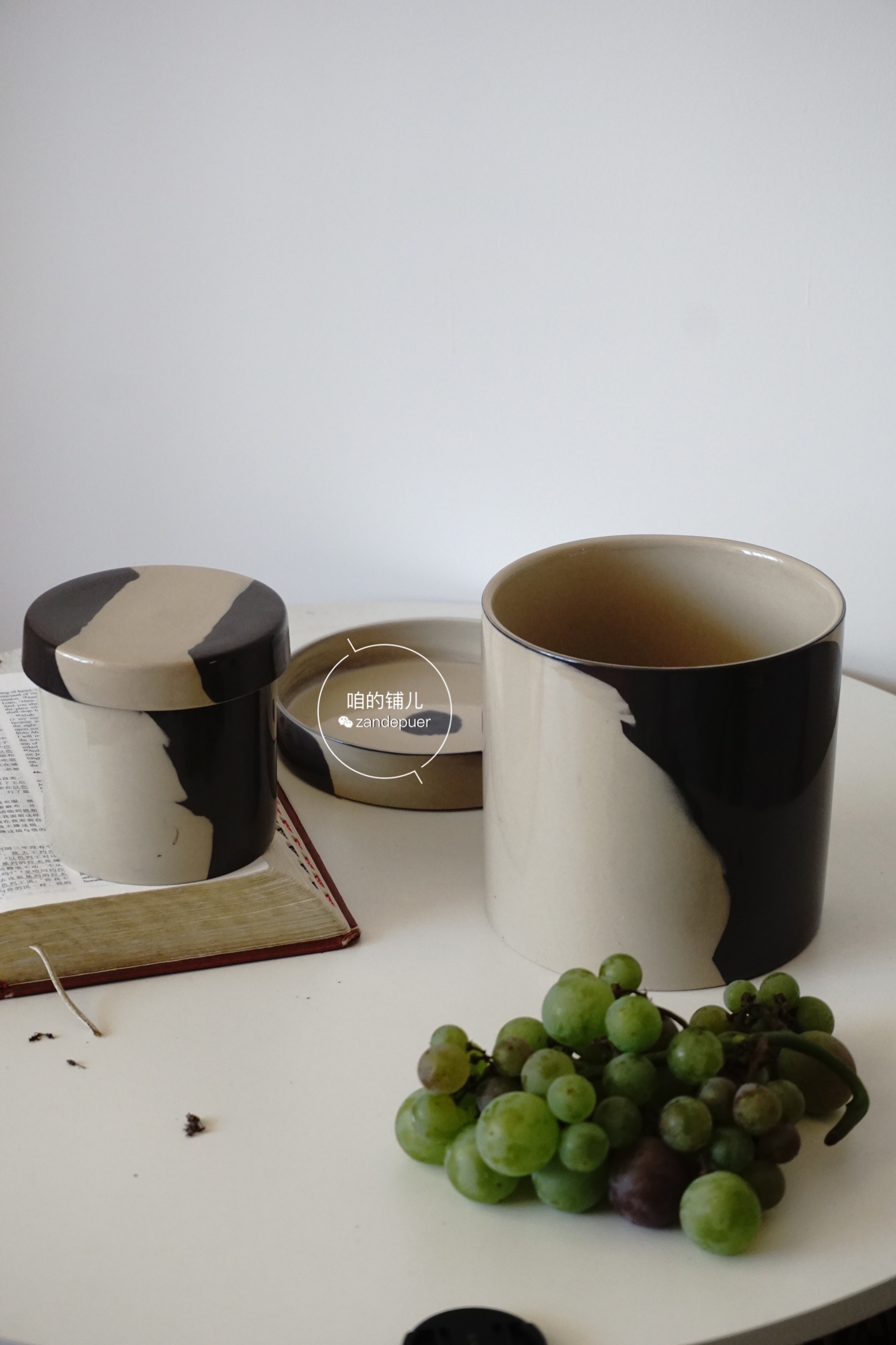 We ' Exclusive Denmark Ferm Living Inlay Colourful Irregular Pattern Ceramic Storage Jar-Taobao