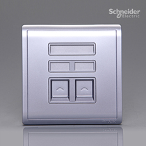 Schneider Switch Socket Fengshang Series Lavender Silver Internet Telephone Double Computer Telephone Socket