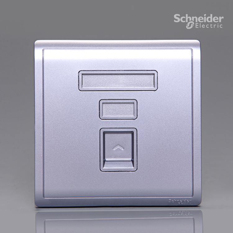 Schneider Switch Socket FonShang Series Lavender Silver Single-One Phone Voice Outlet