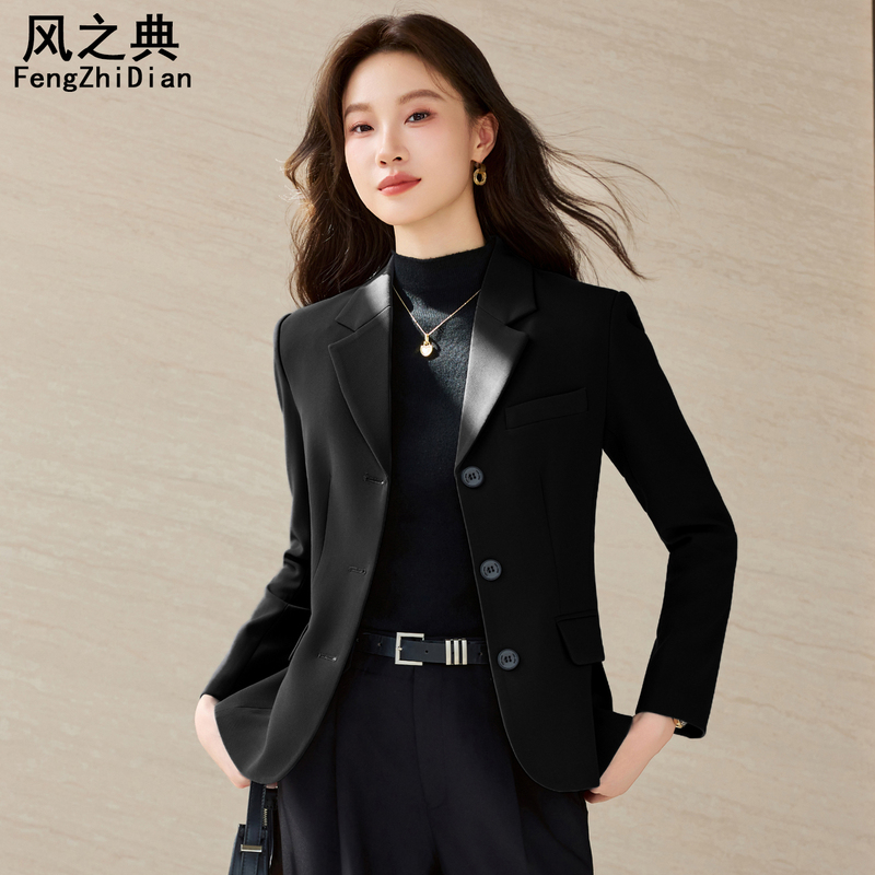 Black Blazer for Women 2026 New Style Petite Three-Button Casual High-Intelligence Look Women's Suit Jacket Black Blazer for Women 2026 New Style Petite Three-Button Casual High-Intelligence Look Women's Suit Jacket