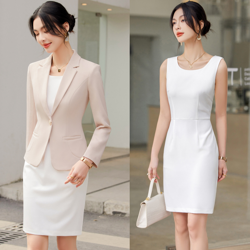 White Sleeveless Dress for Petite Women, Suitable for Broadcasting, Hosting, and Talent Shows, Can Be Worn under a Suit, Bodycon Tank Dress Set White Sleeveless Dress for Petite Women, Suitable for Broadcasting, Hosting, and Talent Shows, Can Be Worn under a Suit, Bodycon Tank Dress Set