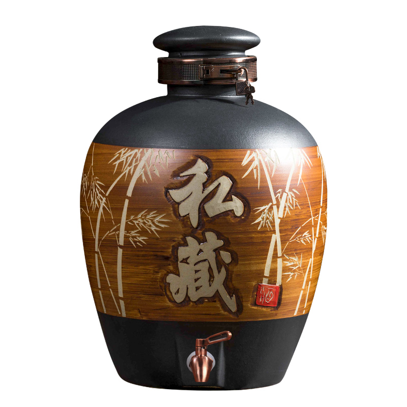 Jingdezhen ceramic jar household 10/20/50 jins special sealed bottle it hip mercifully wine jars