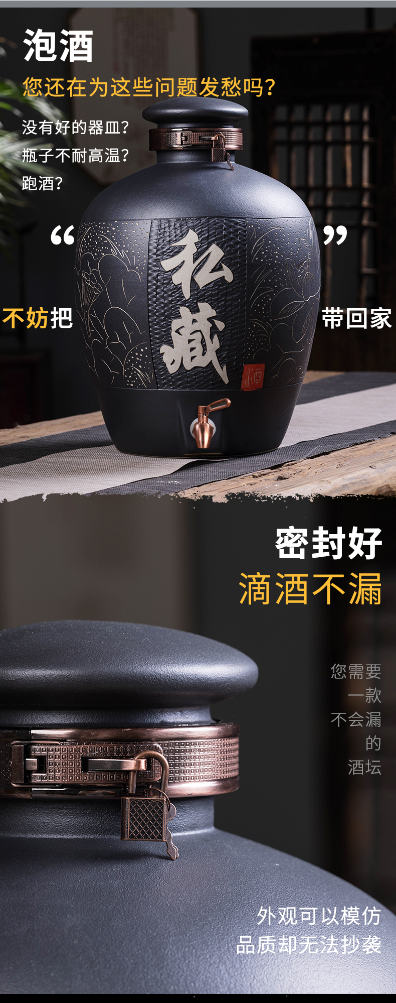 Archaize of jingdezhen ceramic jar 10 jins 20 50100 jins home with cover barrel aged mercifully jars of it