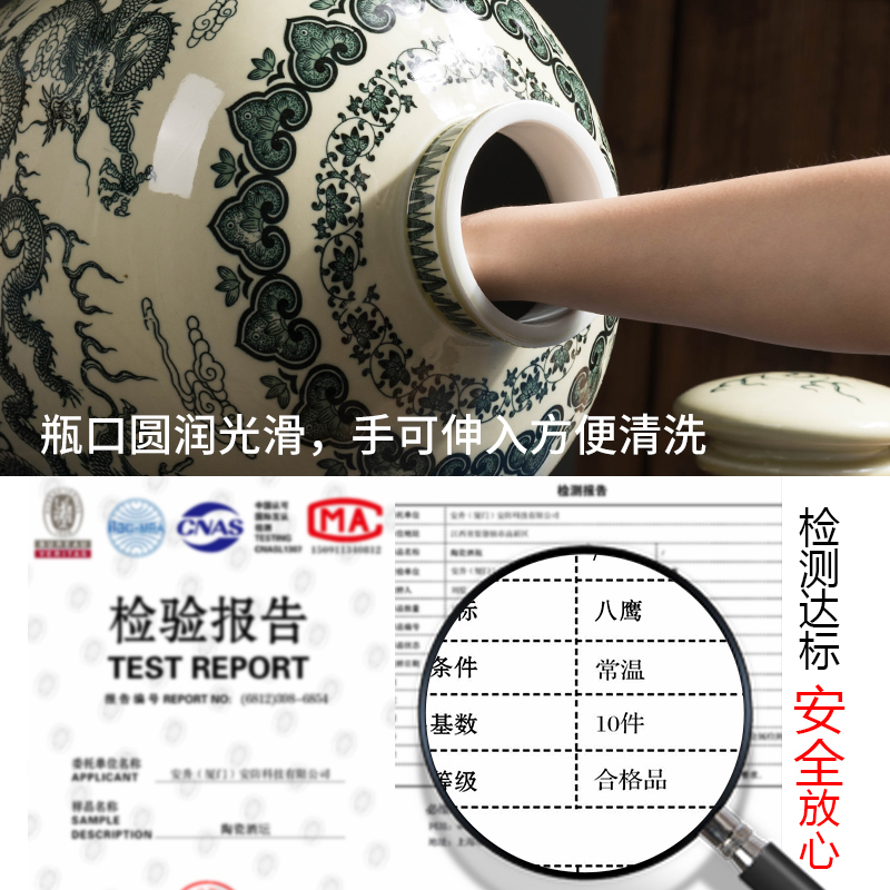 Mercifully wine dedicated wine jars of jingdezhen ceramic 20 jins 50 pounds put antique bottle seal it with the tap