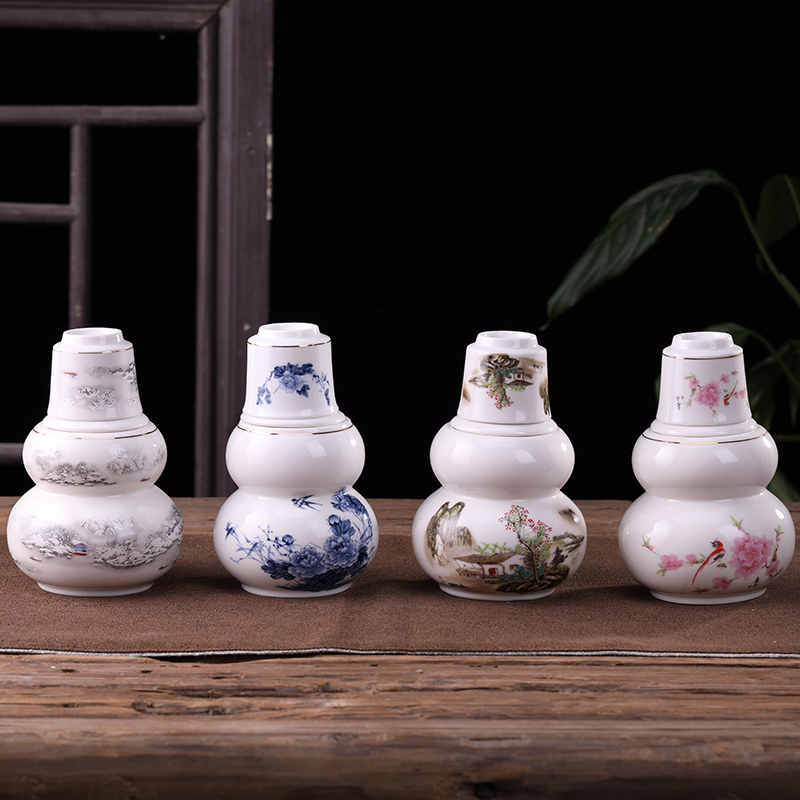 Jingdezhen Japanese ceramic wine warm warm wine pot hot hot hip household liquor wine wine and rice wine suits for