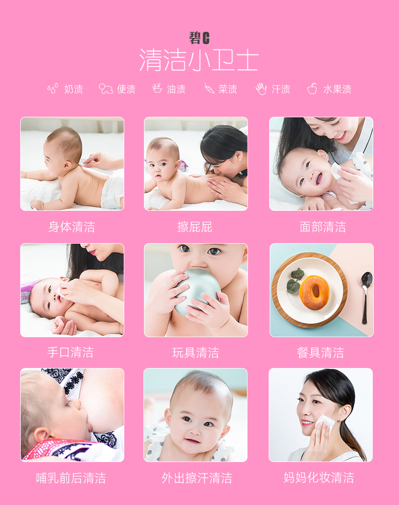Bi c em bé lau giấy tay lau mông cho bé sơ sinh 80 viên 5 gói có nắp chuyên dụng 100 giá sỉ khăn ướt agi